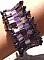 Bracelet Tila frou-frou Magatama Cassis