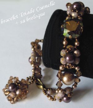 Bracelet Triade Cannelle avec breloque