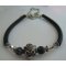 Bracelet Tube Noir perles Bali