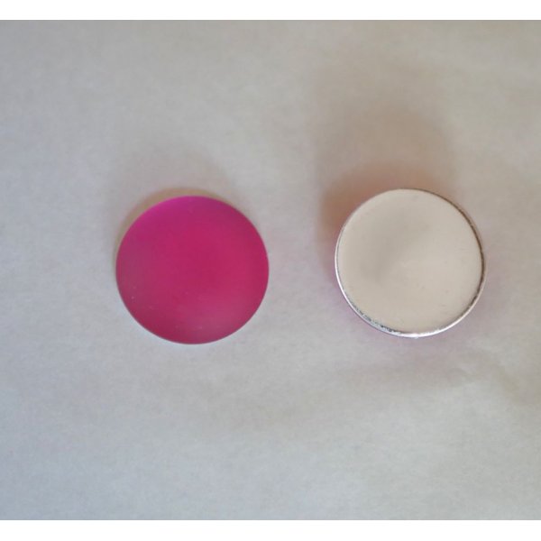 Cabochon Luna Soft rose fuchsia  diamètre 18mm