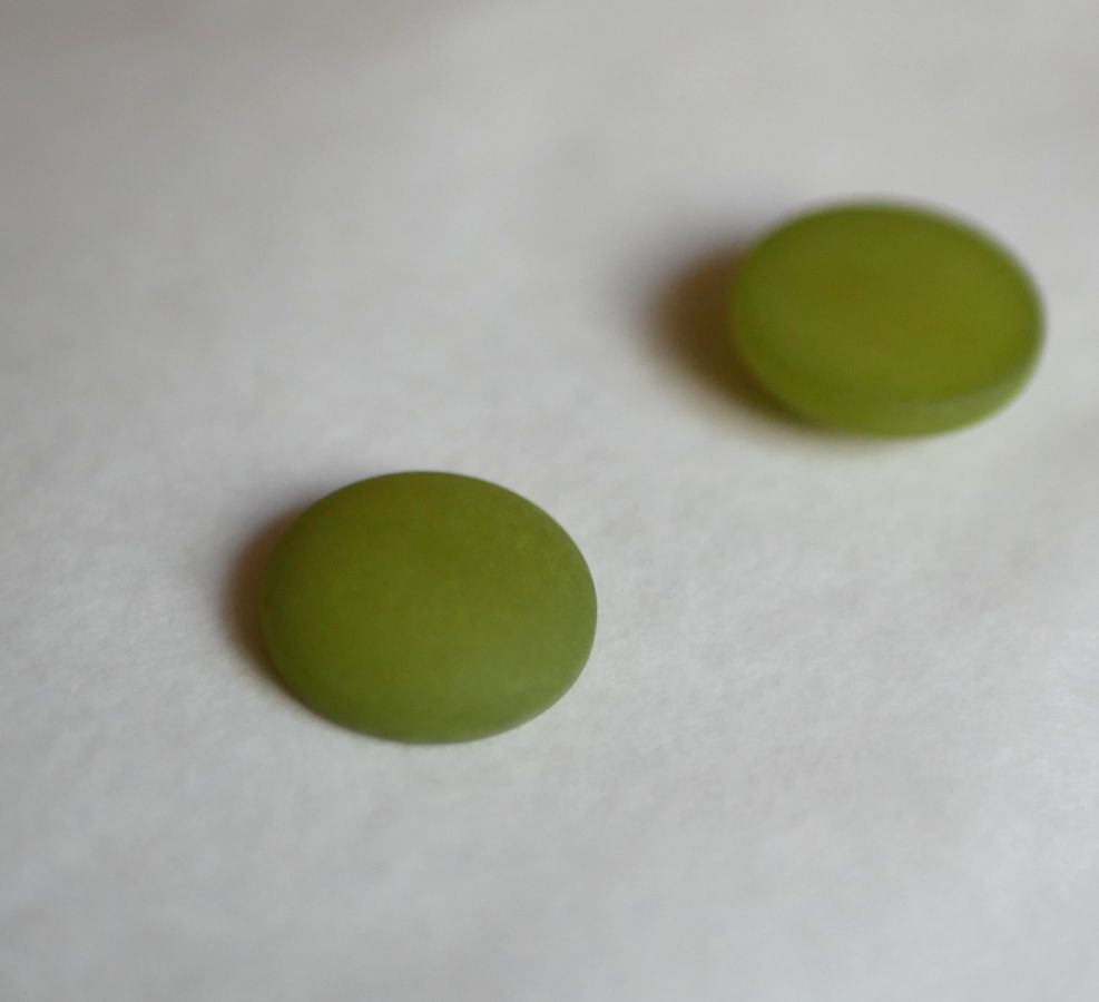 Cabochon Polaris vert Olivine diamètre 16mm