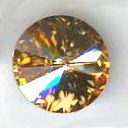 Cabochon swarovski rond 14mm Crystal Golden Shadow