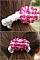 Chouchou pour cheveux en cristal rose