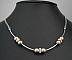 Collier argent bronze nacr&eacute;