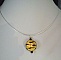 Collier argent pendentif Murano tigr&eacute;