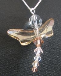 Collier argent pendentif Swarovski Libellule
