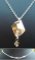 Collier argent pendentif Swarovski Cosmic Golden