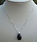 Collier argent pendentif Swarovski Larme Noire