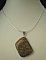 Collier argent pendentif Unakite