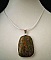 Collier argent pendentif Unakite rectangulaire
