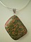 Collier argent pendentif Unakite