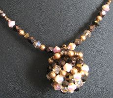 Collier boule Bounty White dorado