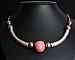 Collier C&eacute;ramique Rose et mauve