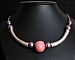 Collier C&eacute;ramique Rose et mauve