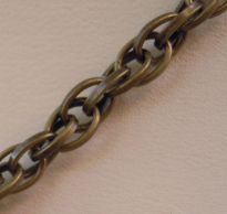 Collier chaîne 3 anneaux bronze en kit