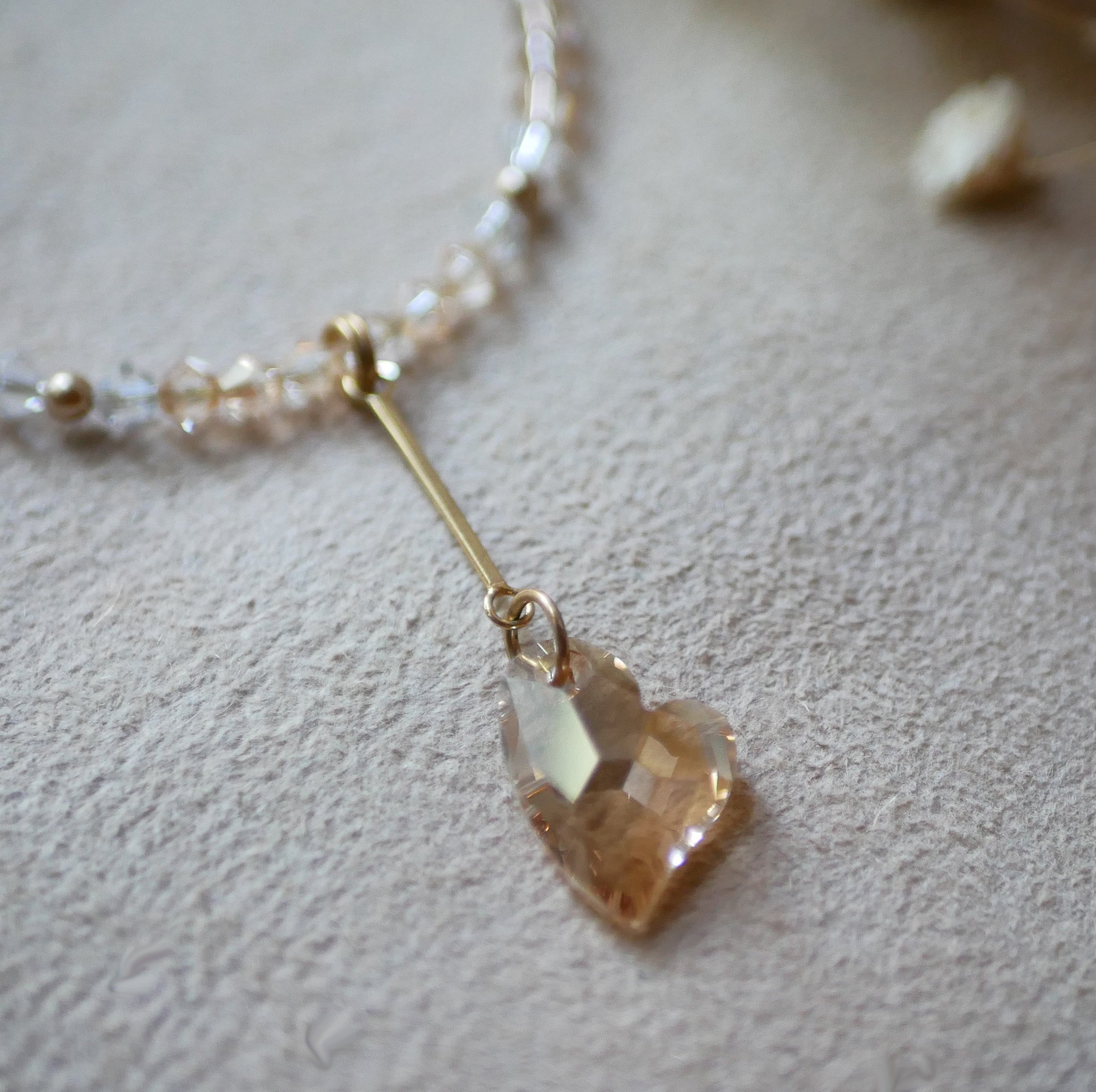 Collier au coeur Swarovski  Devoted 2 You  dor&eacute;