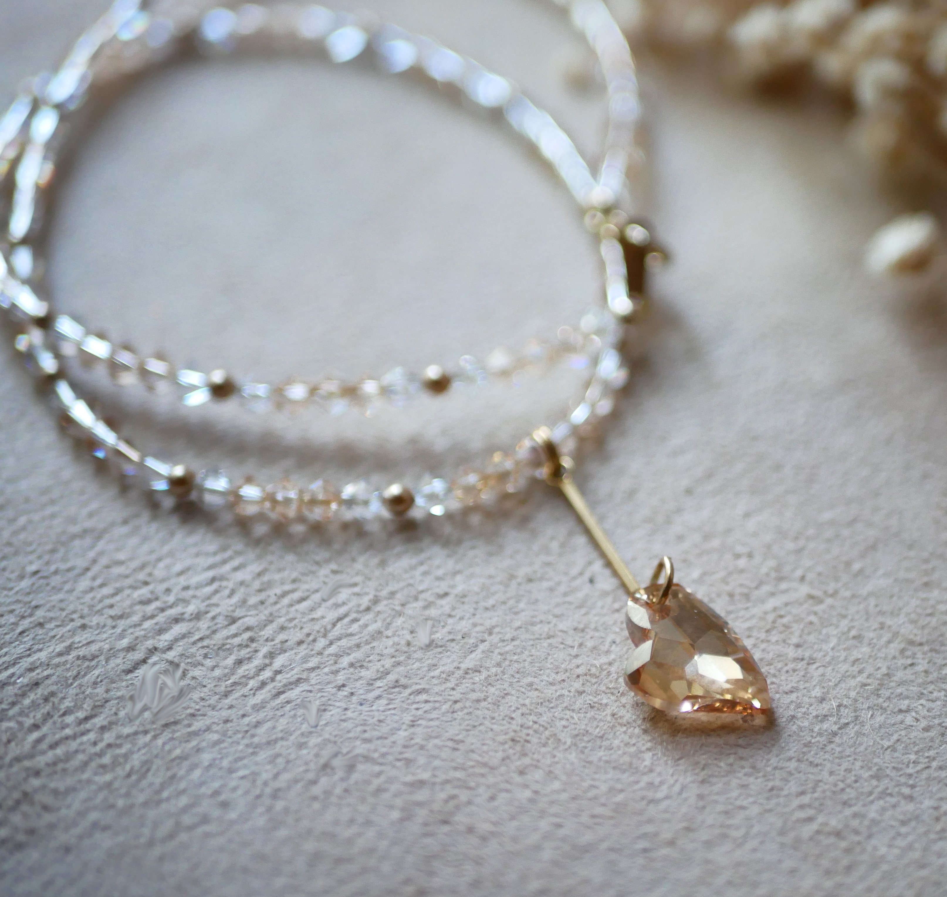 Collier au coeur Swarovski  Devoted 2 You  dor&eacute;