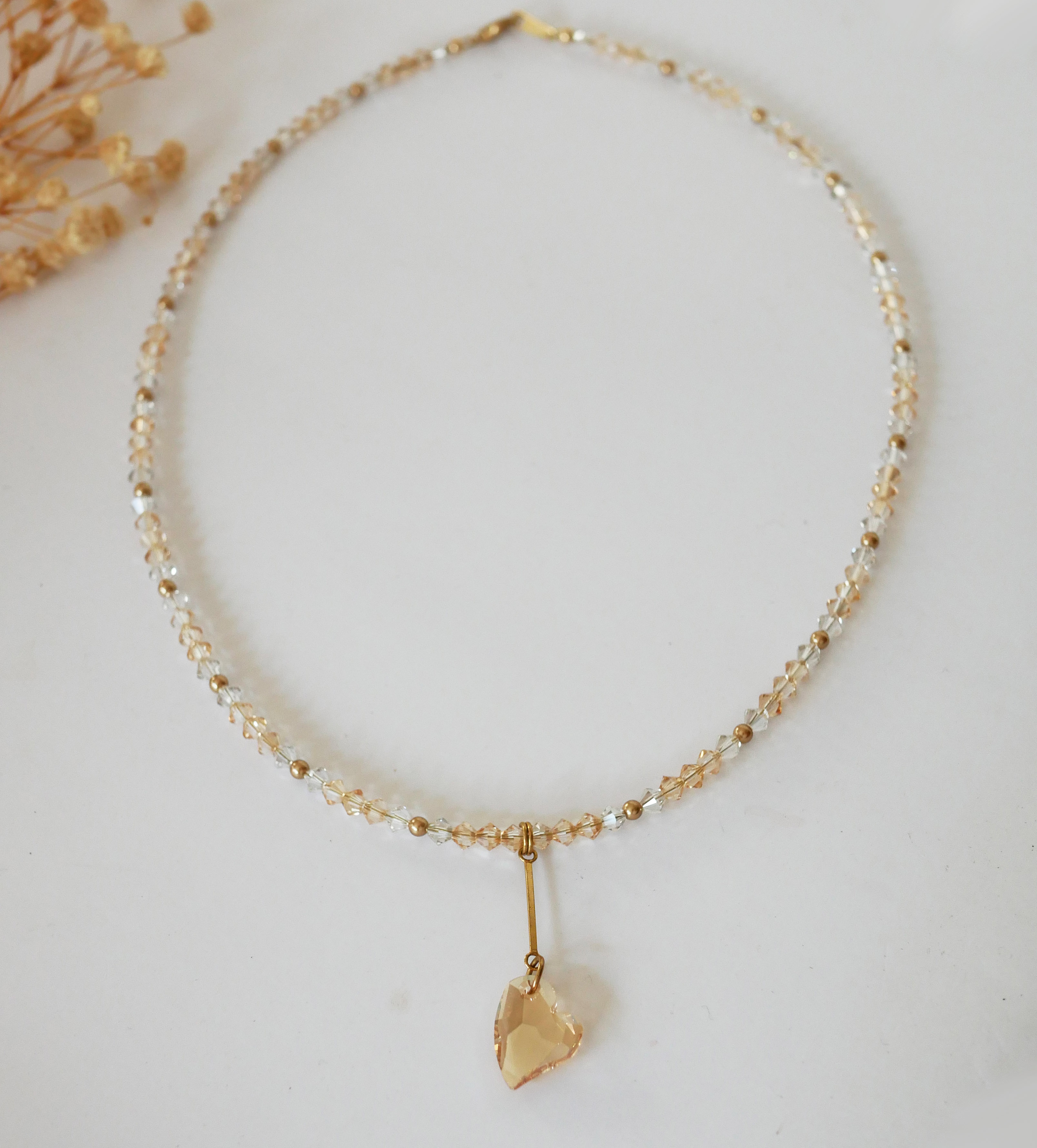 Collier au coeur Swarovski  Devoted 2 You  doré