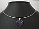 Collier argent pendentif Swarovski grav&eacute;