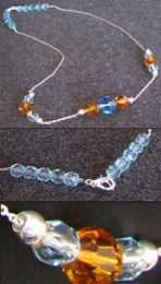 Collier fine cha&icirc;ne et rondes Swarovski
