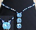 Collier Gl&eacute;nan bleu aquamarine &agrave; personnaliser