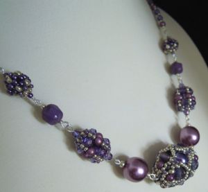 Collier Java violet en kit