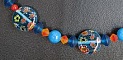 Collier Millefiori Turquoise orange