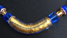 Collier Murano bleu & or