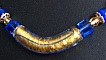 Collier Murano bleu & or