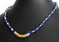 Collier Murano bleu & or