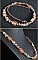 Collier Murano aux carr&eacute;s cuivr&eacute;s