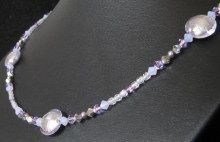 Collier Murano tendre parme
