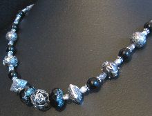 Collier Noir et argent Bali