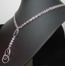 Collier pendentif d'anneaux en argent