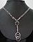 Collier pendentif d'anneaux en argent