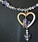 Collier pendentif Coeur Violet en kit