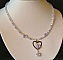 Collier pendentif Coeur Violet en kit