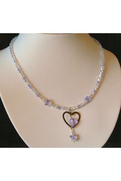 collier swarovski coeur violet collier swarovski coeur violet