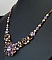 Collier pendentif Djerba Violet et or
