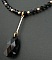 Collier pendentif larme noir