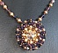 Collier pendentif Latitude Prune & or