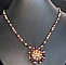 Collier pendentif Latitude Prune & or