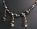 Collier pendentifs Strass noir