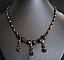 Collier pendentifs Strass noir