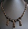 Collier pendentifs Strass noir