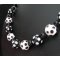 Collier à pois Noir et blanc