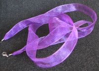 Collier ruban double violet