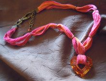 Collier Soie Coeur Miss U Swarovski