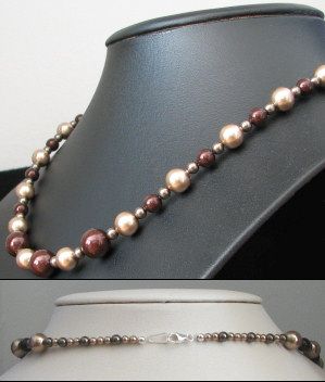 Collier Tout nacre Chocolat beige