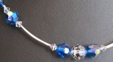 Collier tubes Bleu capri